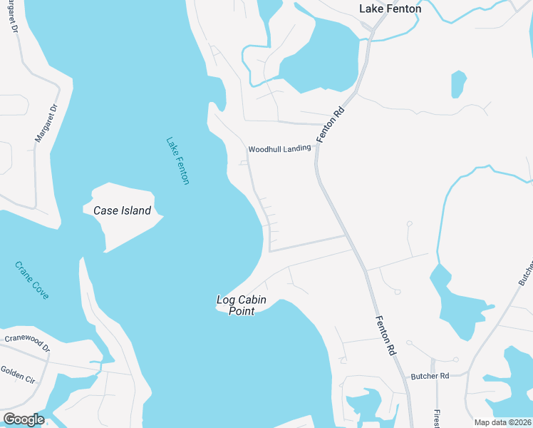 map of restaurants, bars, coffee shops, grocery stores, and more near 13011 Cussewago Beach Street in Fenton