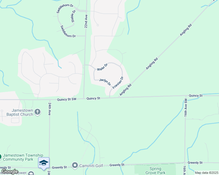 map of restaurants, bars, coffee shops, grocery stores, and more near 2020 Jaclyn Drive in Hudsonville