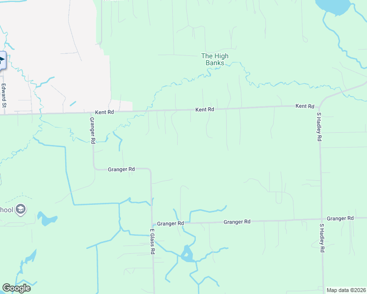 map of restaurants, bars, coffee shops, grocery stores, and more near 1368 Kent Road in Brandon Township