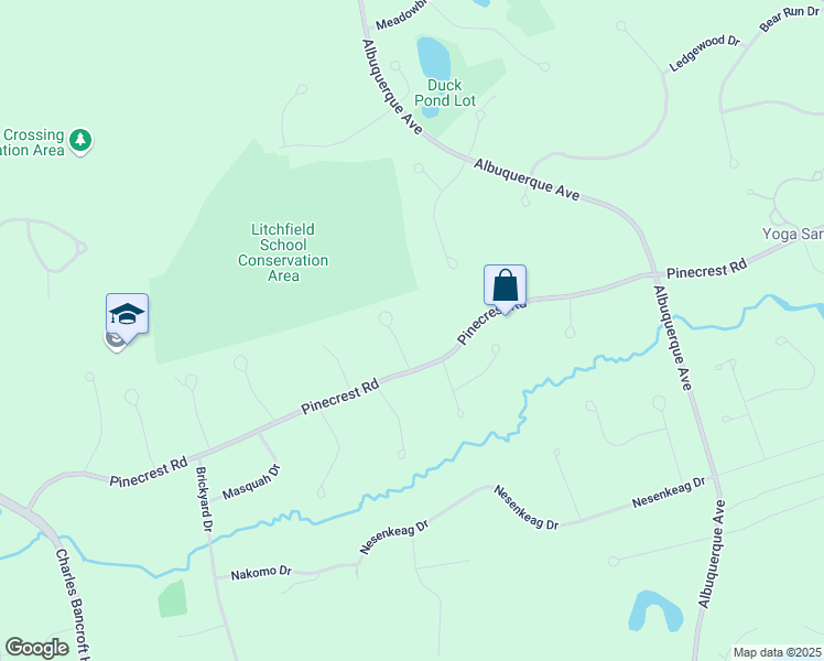 map of restaurants, bars, coffee shops, grocery stores, and more near 5 Gibson Drive in Litchfield