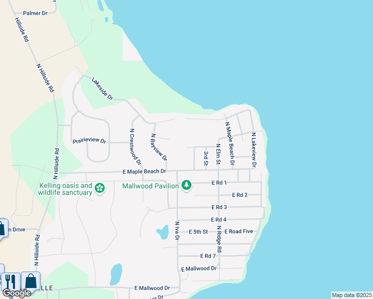 map of restaurants, bars, coffee shops, grocery stores, and more near 11547 North Maple Drive in Edgerton