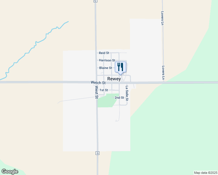 map of restaurants, bars, coffee shops, grocery stores, and more near 500 1st Street in Rewey