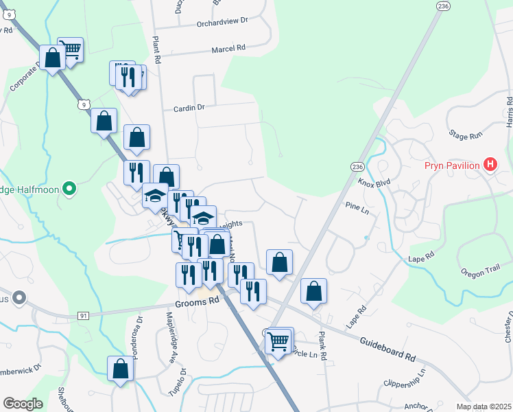 map of restaurants, bars, coffee shops, grocery stores, and more near 806 Schooner Court in Saratoga County