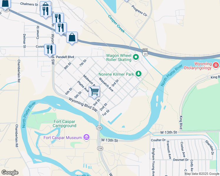 map of restaurants, bars, coffee shops, grocery stores, and more near 400 3rd Street in Evansville
