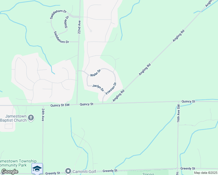 map of restaurants, bars, coffee shops, grocery stores, and more near 2020 Jaclyn Drive in Hudsonville