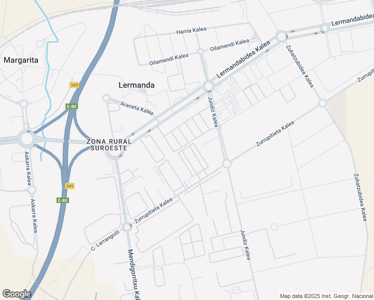 map of restaurants, bars, coffee shops, grocery stores, and more near 27 Zurrupitieta Kalea in Vitoria-Gasteiz
