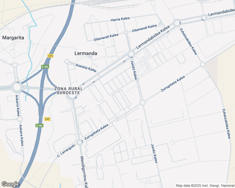 map of restaurants, bars, coffee shops, grocery stores, and more near 27 Zurrupitieta Kalea in Vitoria-Gasteiz