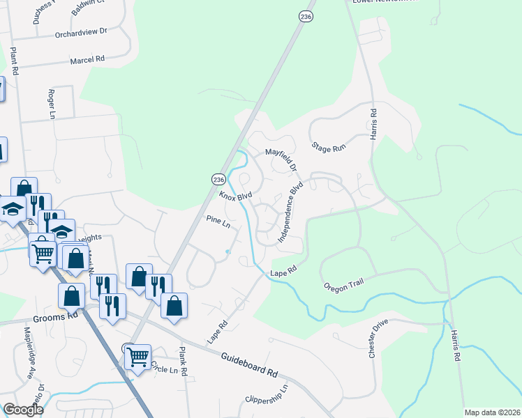 map of restaurants, bars, coffee shops, grocery stores, and more near 8 Freemans Way in Saratoga County