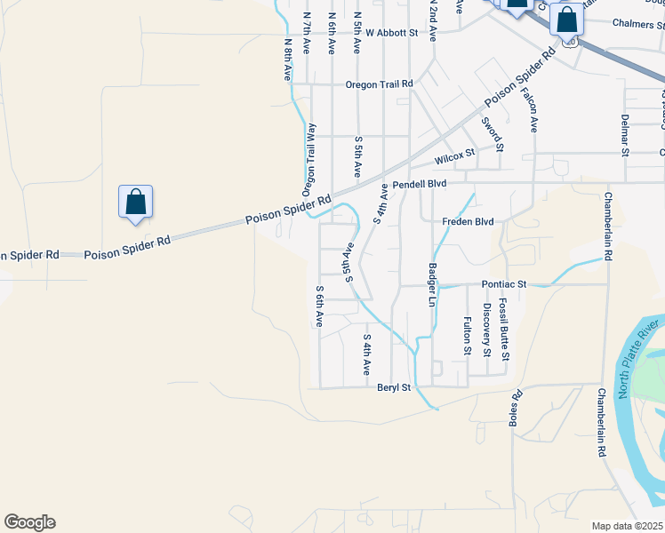 map of restaurants, bars, coffee shops, grocery stores, and more near 5197 Reo St in Mills