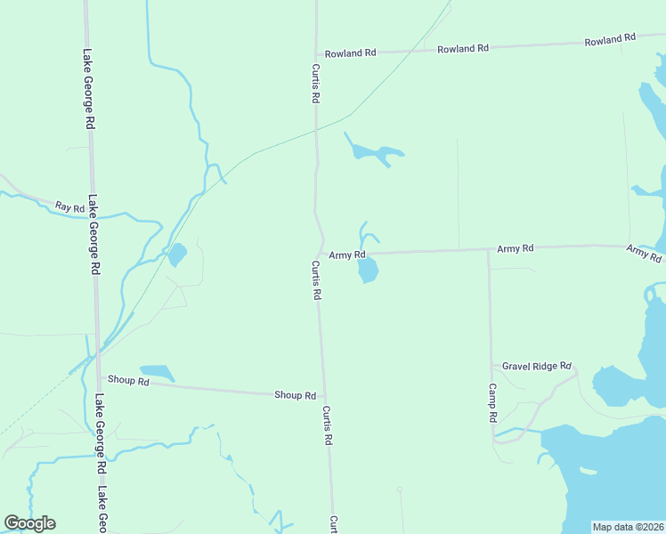 map of restaurants, bars, coffee shops, grocery stores, and more near 3035 Curtis Road in Leonard