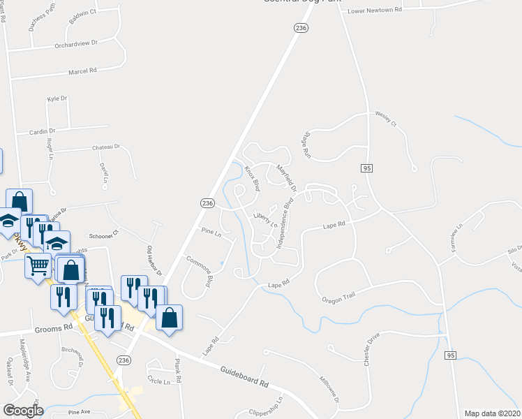 map of restaurants, bars, coffee shops, grocery stores, and more near 8 Freemans Way in Saratoga County