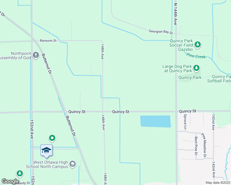 map of restaurants, bars, coffee shops, grocery stores, and more near 4140 148th Avenue in Holland
