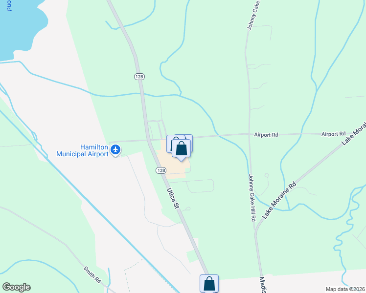 map of restaurants, bars, coffee shops, grocery stores, and more near 2422 New York 12B in Hamilton