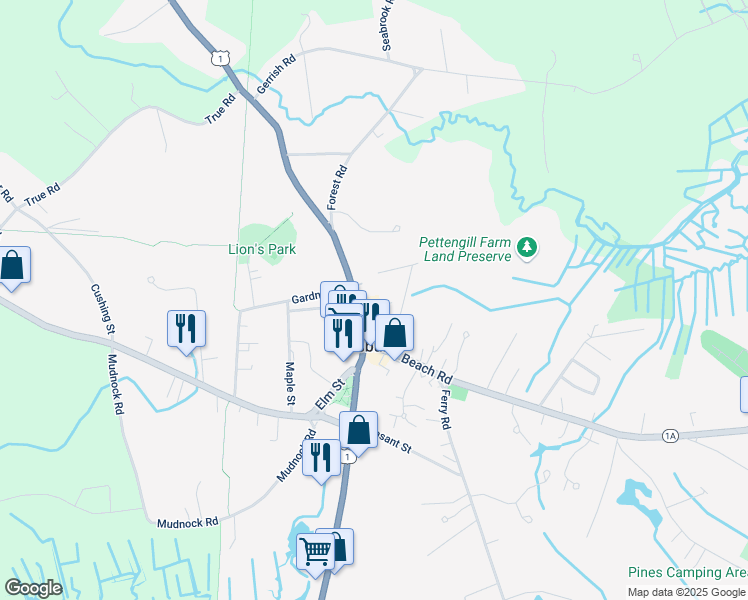 map of restaurants, bars, coffee shops, grocery stores, and more near 3 Warren Avenue in Salisbury