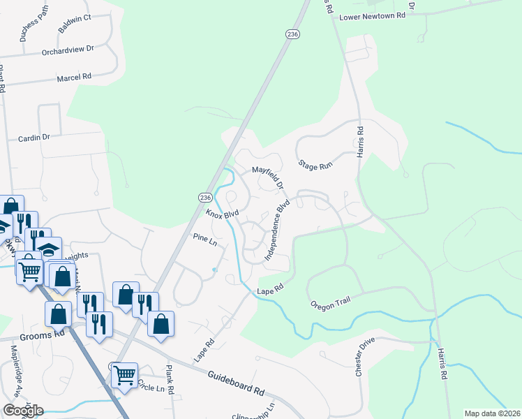 map of restaurants, bars, coffee shops, grocery stores, and more near 7 Minuteman Court in Saratoga County