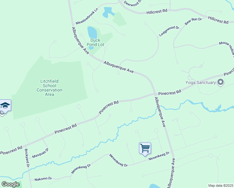 map of restaurants, bars, coffee shops, grocery stores, and more near 78 Pinecrest Road in Litchfield