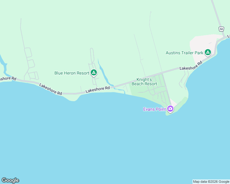 map of restaurants, bars, coffee shops, grocery stores, and more near 2134 Lakeshore Road in Haldimand County