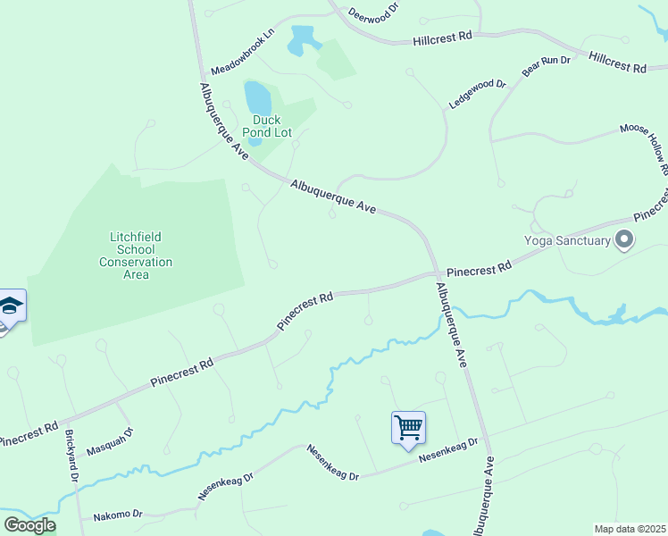 map of restaurants, bars, coffee shops, grocery stores, and more near 78 Pinecrest Road in Litchfield