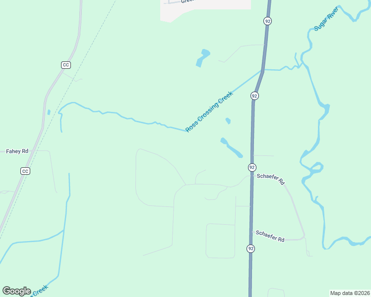 map of restaurants, bars, coffee shops, grocery stores, and more near W3438 Woodside Road in Belleville