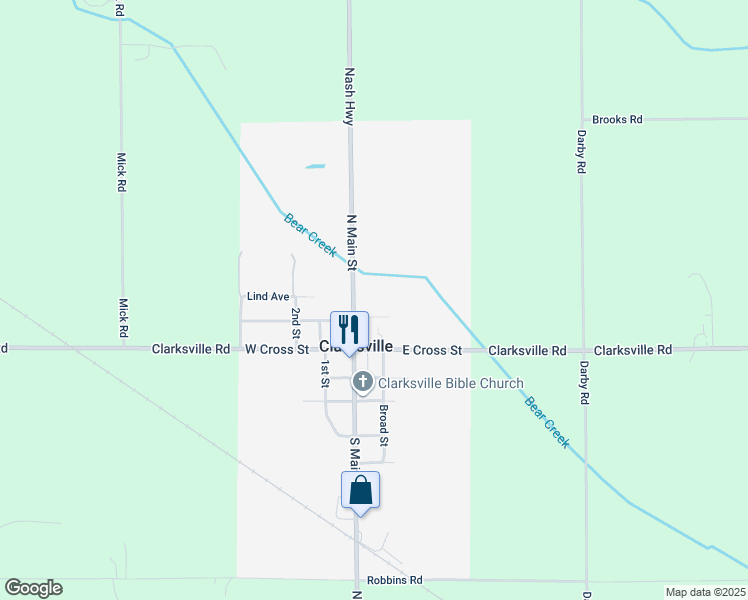 map of restaurants, bars, coffee shops, grocery stores, and more near in Clarksville