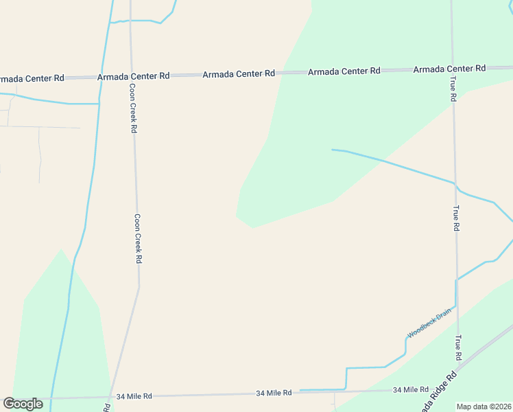 map of restaurants, bars, coffee shops, grocery stores, and more near 21120 Armada Center Road in Armada
