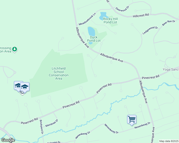 map of restaurants, bars, coffee shops, grocery stores, and more near 11 Windsor Drive in Litchfield