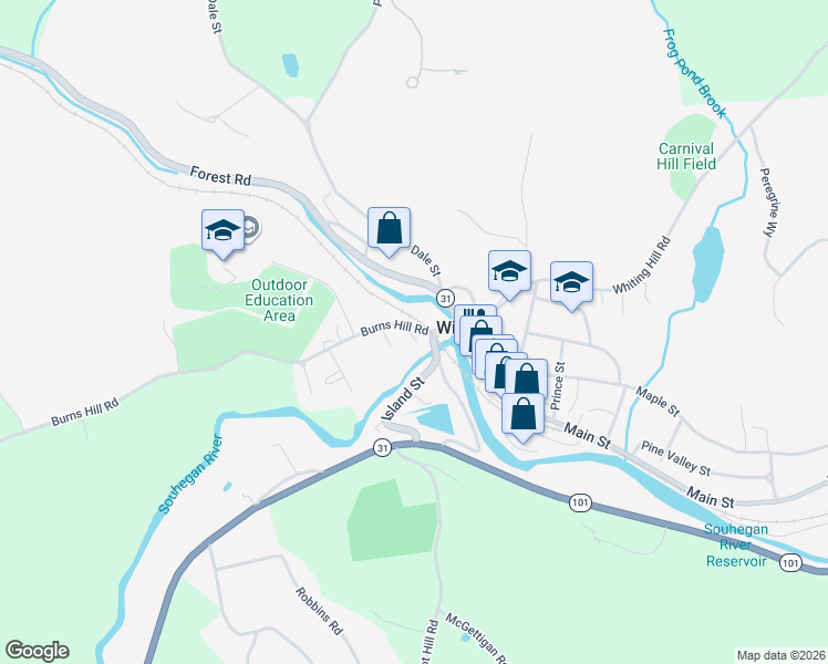 map of restaurants, bars, coffee shops, grocery stores, and more near 4 Barry Court in Wilton