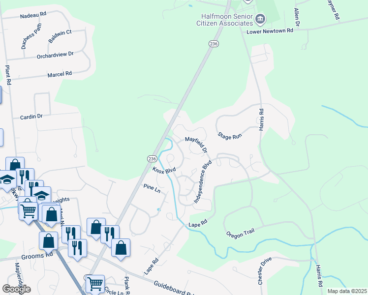 map of restaurants, bars, coffee shops, grocery stores, and more near 220 Grenadier Court in Saratoga County