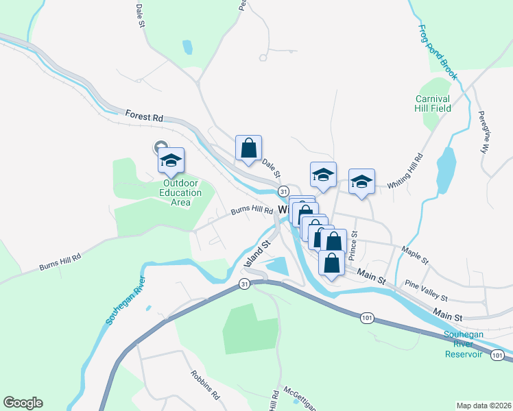 map of restaurants, bars, coffee shops, grocery stores, and more near 4 Barry Court in Wilton