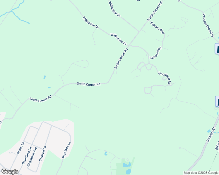 map of restaurants, bars, coffee shops, grocery stores, and more near 52 Smith Corner Road in Newton
