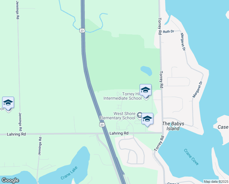 map of restaurants, bars, coffee shops, grocery stores, and more near in Fenton Township