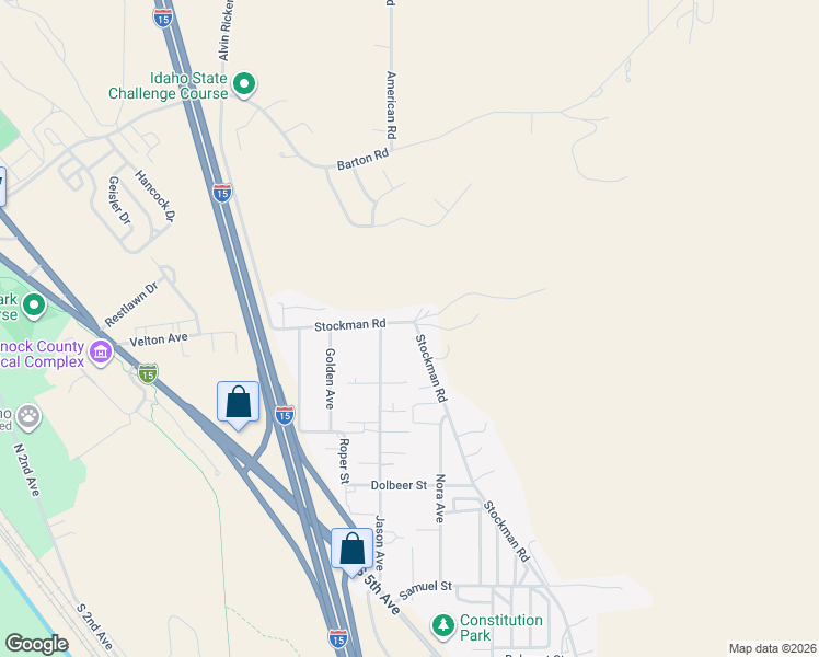 map of restaurants, bars, coffee shops, grocery stores, and more near 1286 Swisher Road in Pocatello