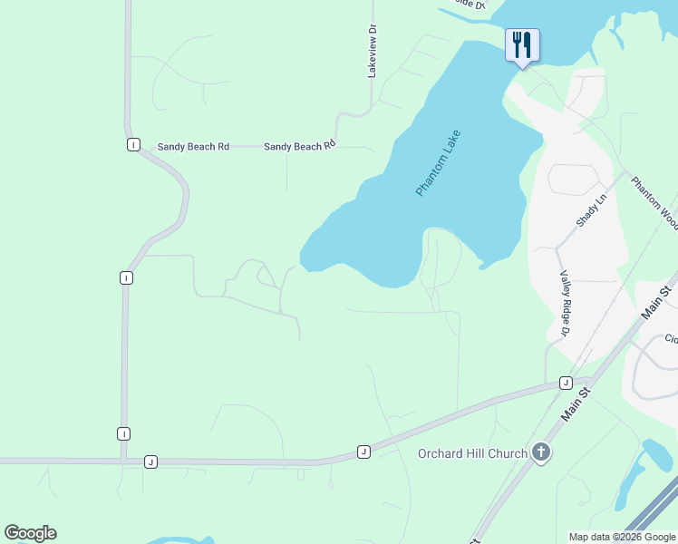 map of restaurants, bars, coffee shops, grocery stores, and more near S110W30520 Ymca Camp Road in Mukwonago