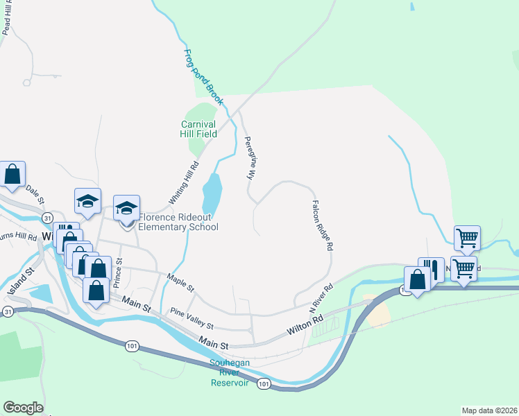 map of restaurants, bars, coffee shops, grocery stores, and more near 90 Falcon Ridge Road in Milford