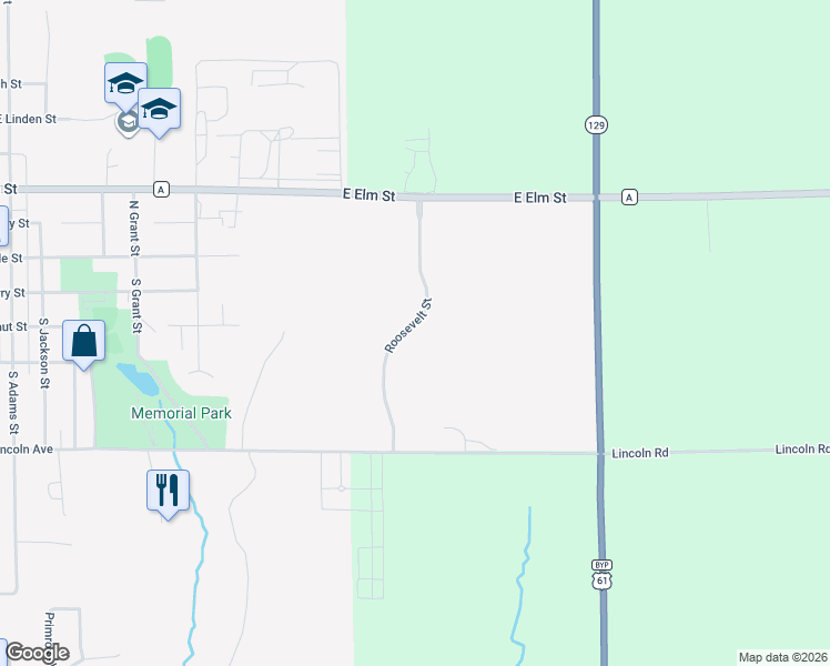 map of restaurants, bars, coffee shops, grocery stores, and more near 222 Roosevelt Street in Lancaster