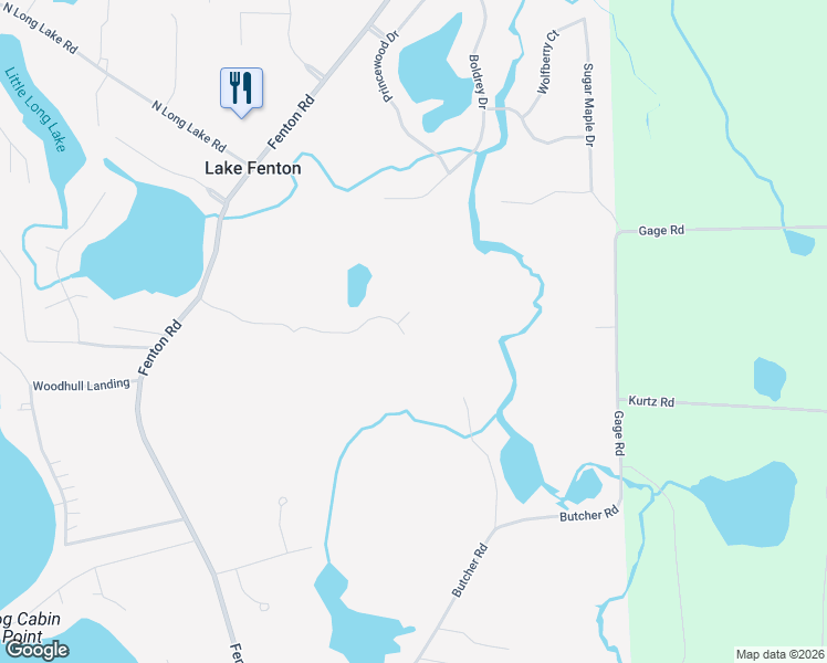 map of restaurants, bars, coffee shops, grocery stores, and more near 1263 Victoria Lane in Fenton