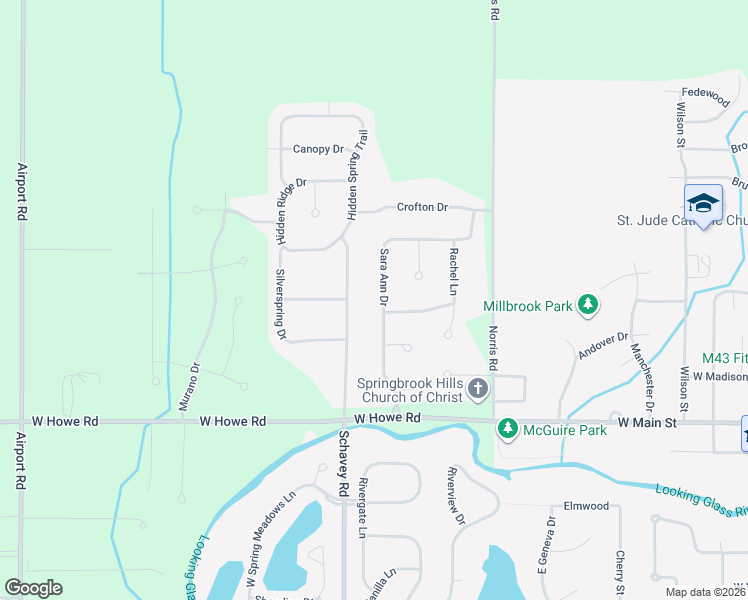 map of restaurants, bars, coffee shops, grocery stores, and more near 11775 Schavey Road in DeWitt