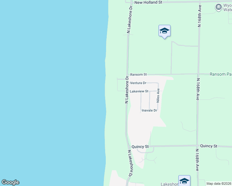 map of restaurants, bars, coffee shops, grocery stores, and more near 4293 Lakeshore Avenue in Holland