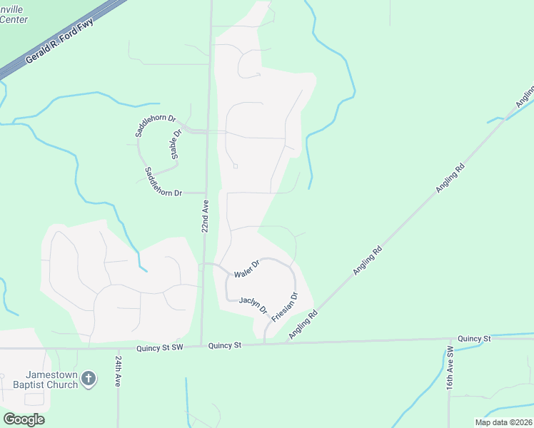 map of restaurants, bars, coffee shops, grocery stores, and more near 4447 22nd Avenue in Hudsonville