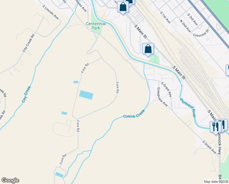 map of restaurants, bars, coffee shops, grocery stores, and more near 585 North 7th Avenue in Pocatello