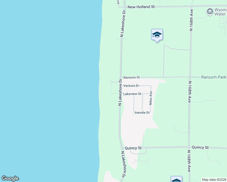 map of restaurants, bars, coffee shops, grocery stores, and more near 4293 Lakeshore Avenue in Holland