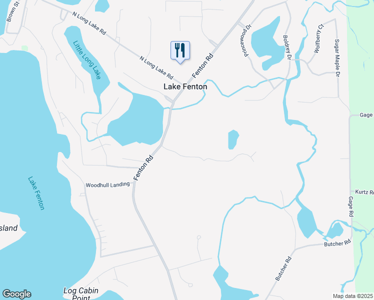 map of restaurants, bars, coffee shops, grocery stores, and more near 1361 Fentonwood in Fenton