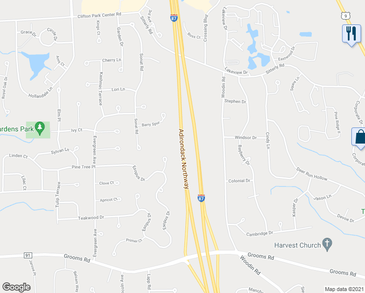 map of restaurants, bars, coffee shops, grocery stores, and more near in 