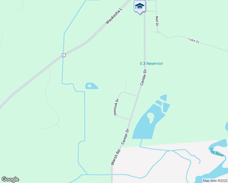 map of restaurants, bars, coffee shops, grocery stores, and more near W249S10815 Doll Court in Mukwonago