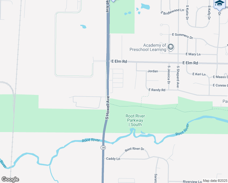 map of restaurants, bars, coffee shops, grocery stores, and more near 10730 South Howell Avenue in Oak Creek
