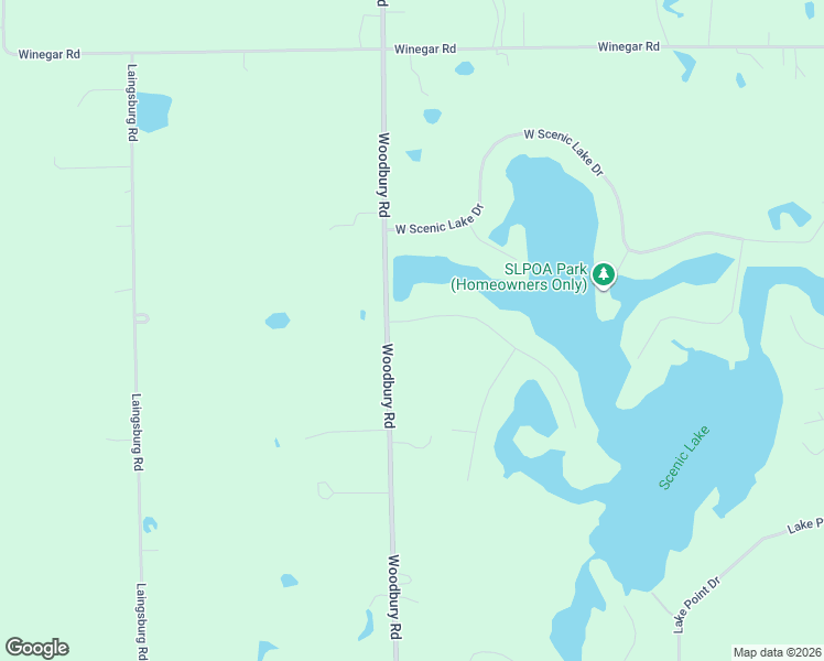 map of restaurants, bars, coffee shops, grocery stores, and more near 9489 Lookout Point Drive in Laingsburg
