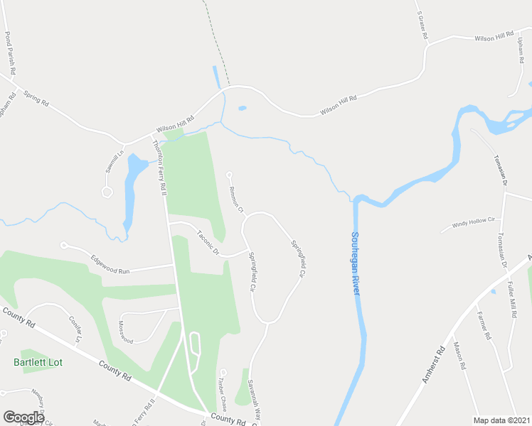 map of restaurants, bars, coffee shops, grocery stores, and more near 29 Springfield Circle in Merrimack