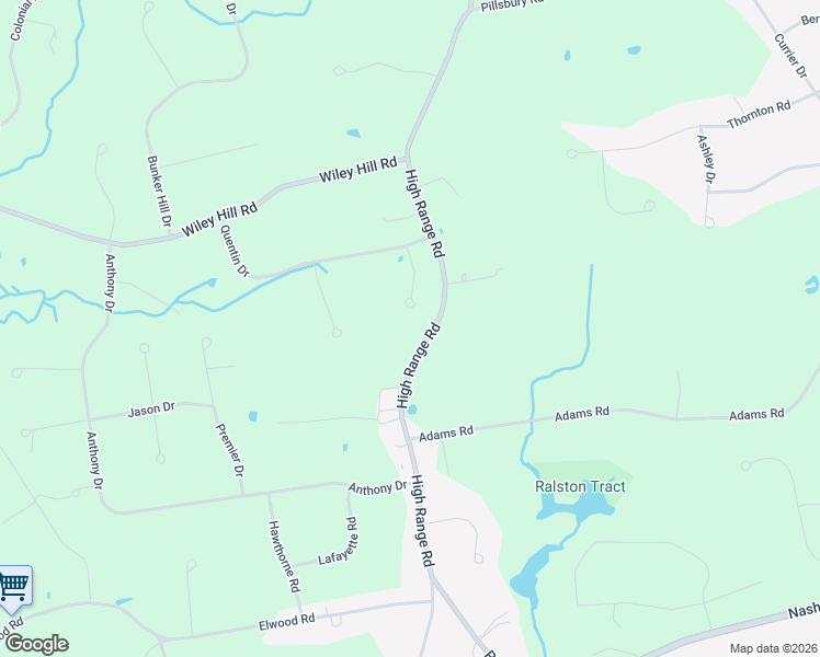 map of restaurants, bars, coffee shops, grocery stores, and more near 69 High Range Road in Londonderry