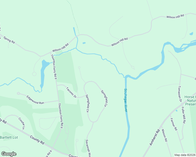 map of restaurants, bars, coffee shops, grocery stores, and more near 29 Springfield Circle in Merrimack