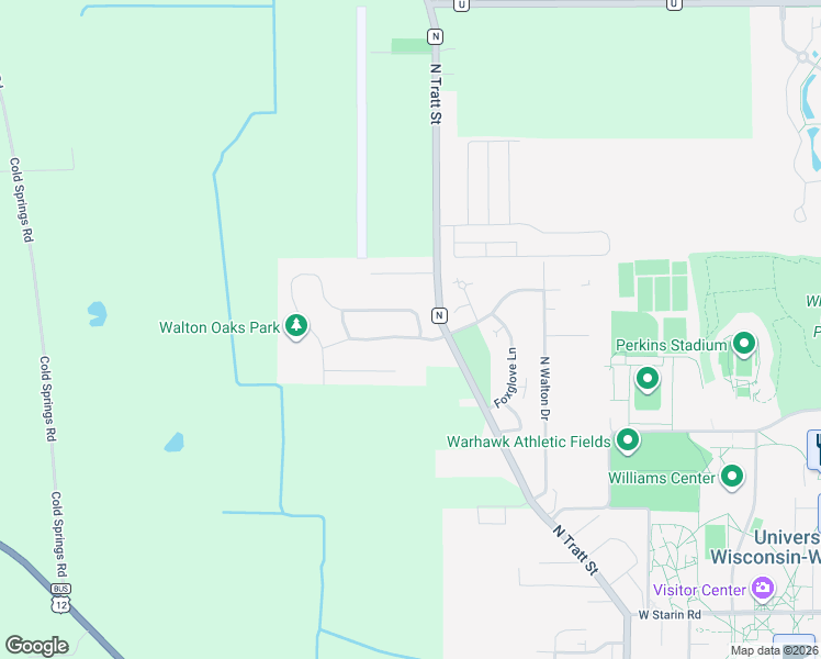 map of restaurants, bars, coffee shops, grocery stores, and more near 1245 Bloomingfield Drive in Whitewater